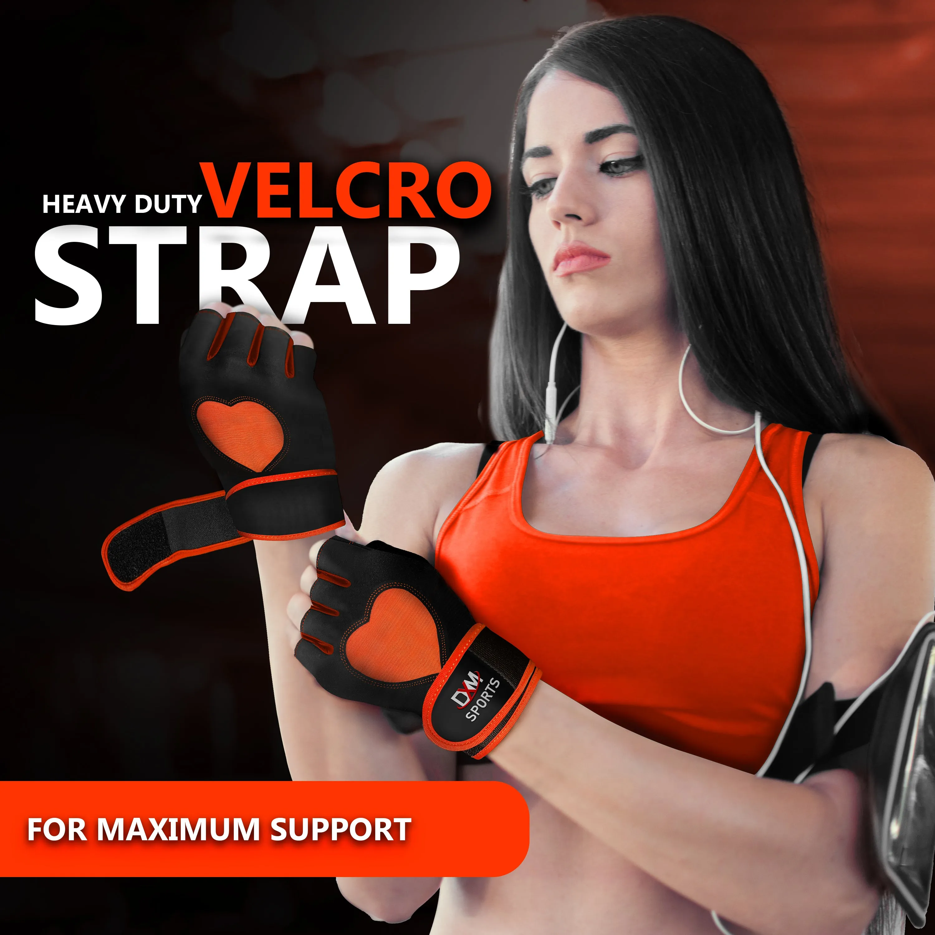 DXM Gym Workout Gloves for Women with Wrist Support