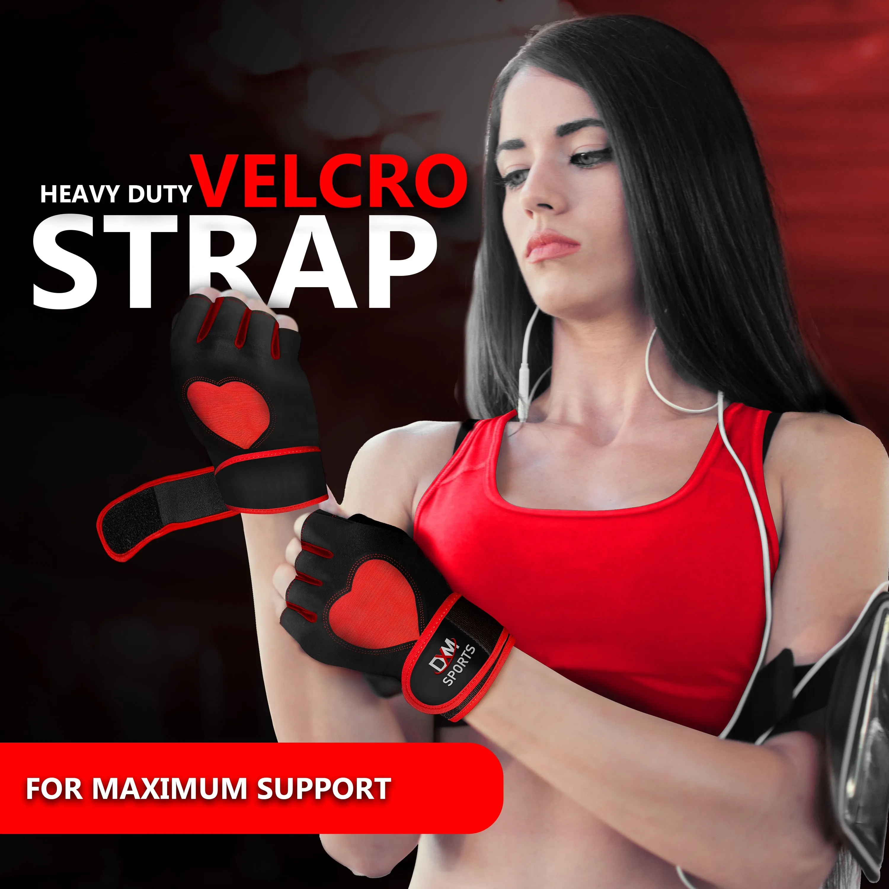 DXM Gym Workout Gloves for Women with Wrist Support
