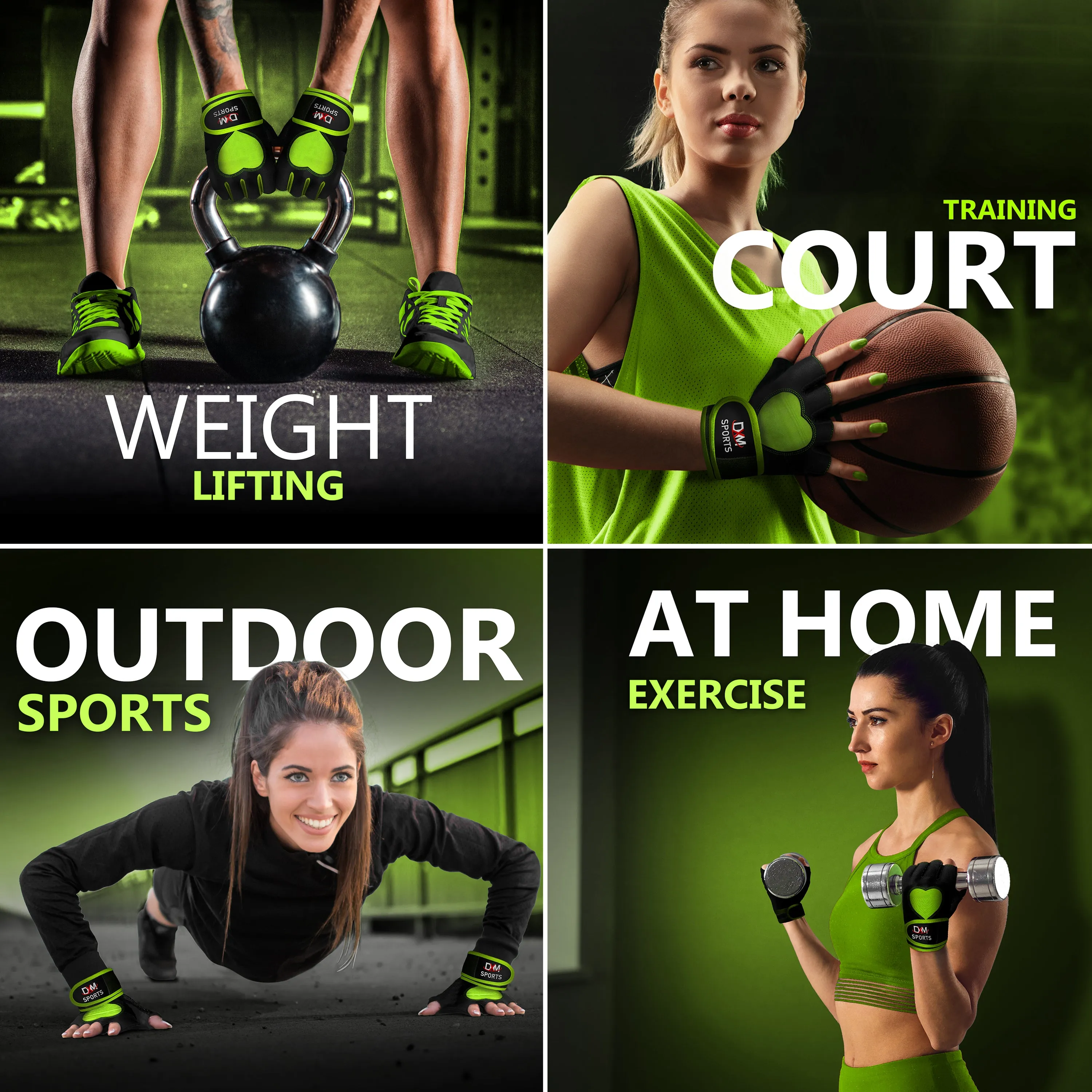 DXM Gym Workout Gloves for Women with Wrist Support