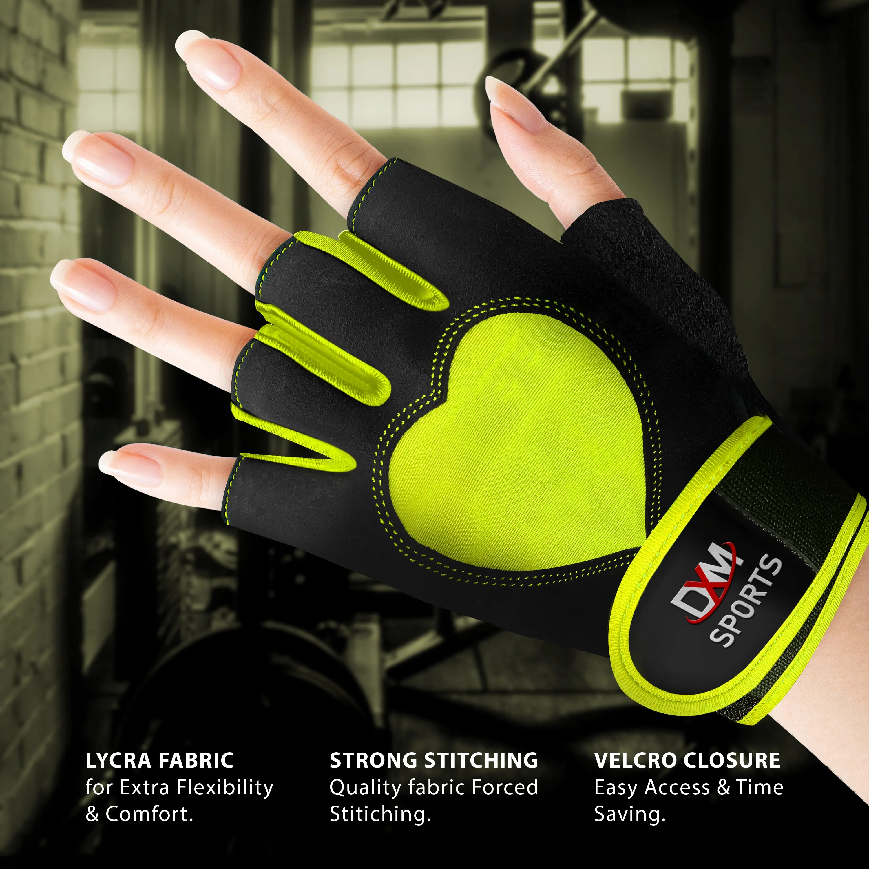 DXM Gym Workout Gloves for Women with Wrist Support