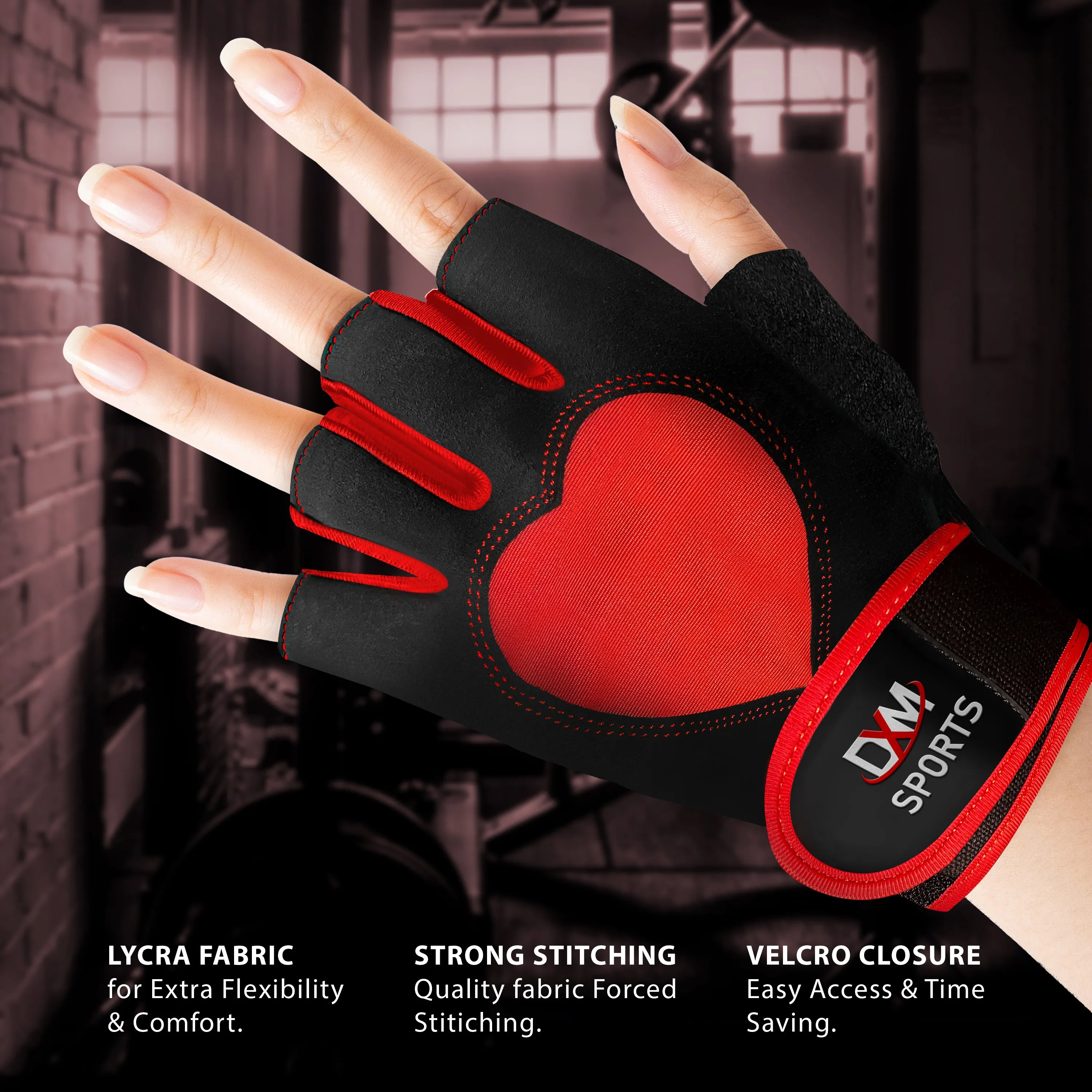 DXM Gym Workout Gloves for Women with Wrist Support