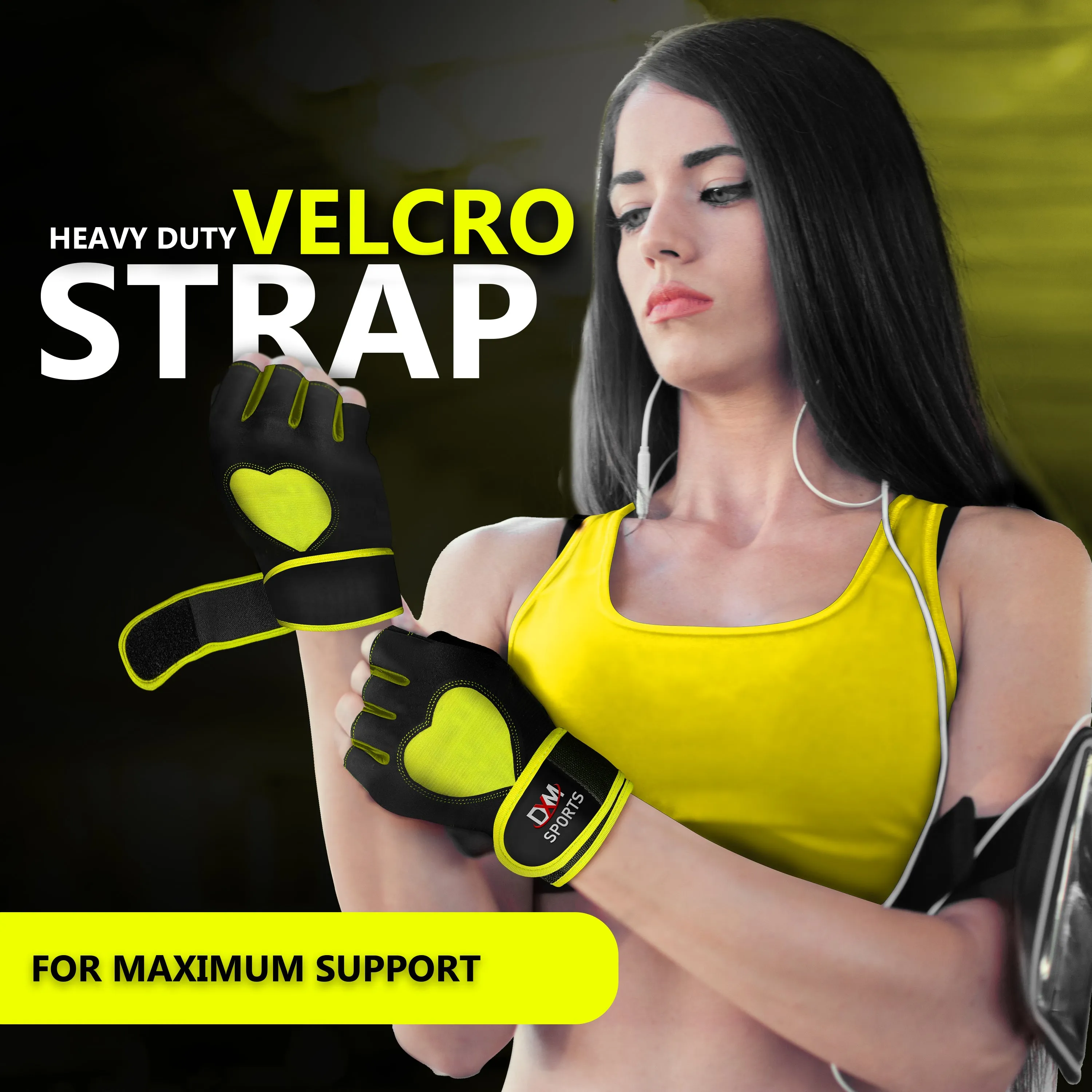 DXM Gym Workout Gloves for Women with Wrist Support