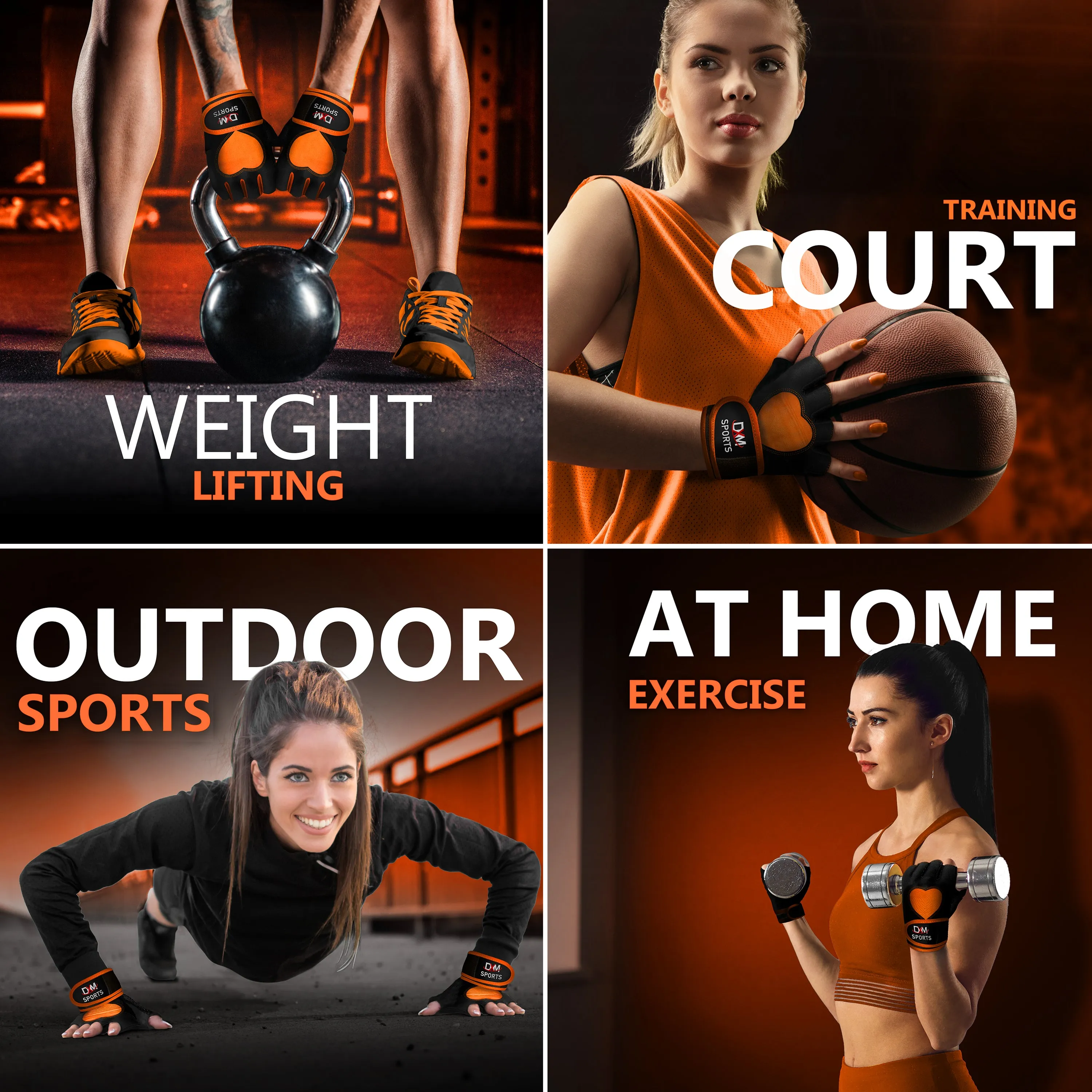 DXM Gym Workout Gloves for Women with Wrist Support