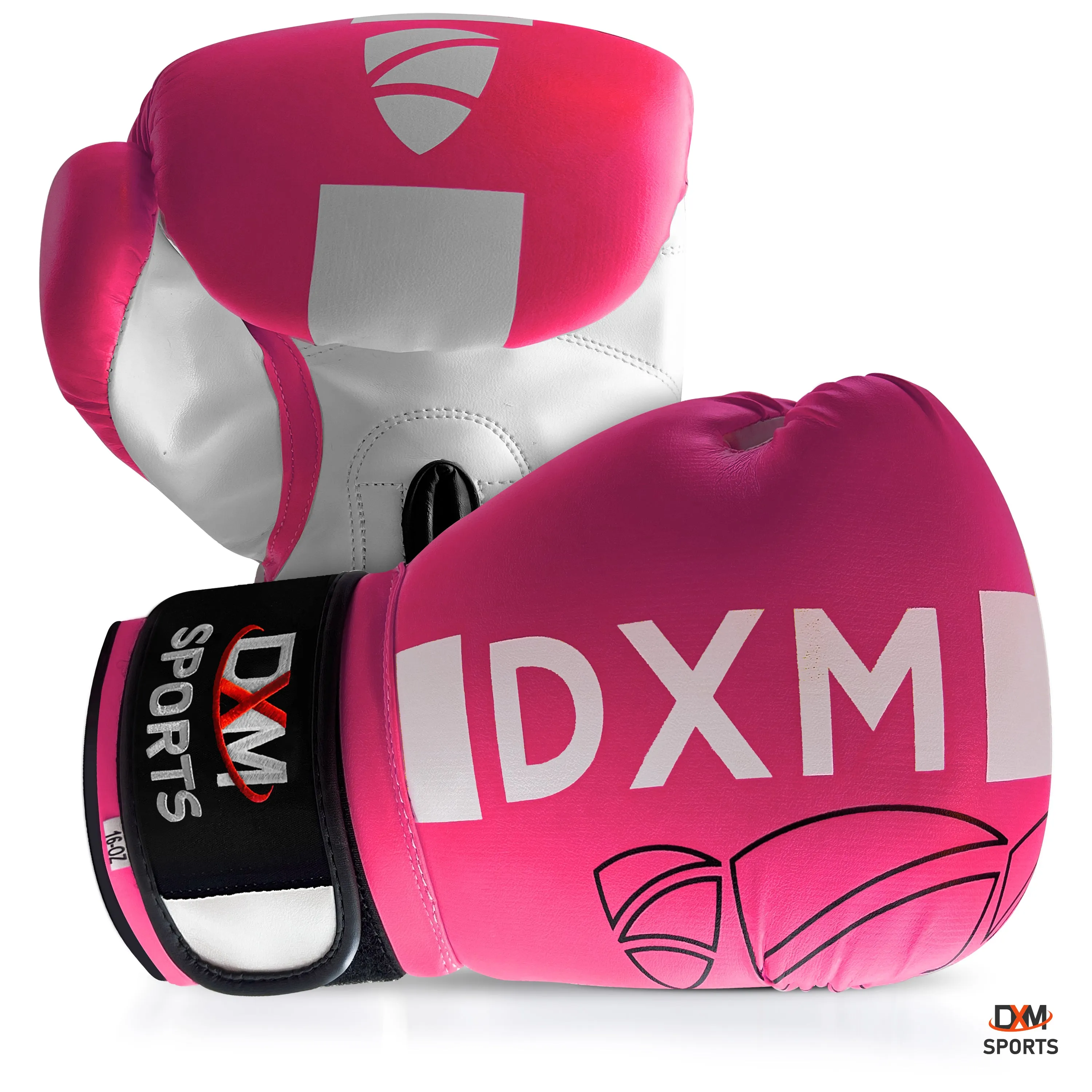 DXM Premium Boxing Gloves for Men & Women - Pink & White