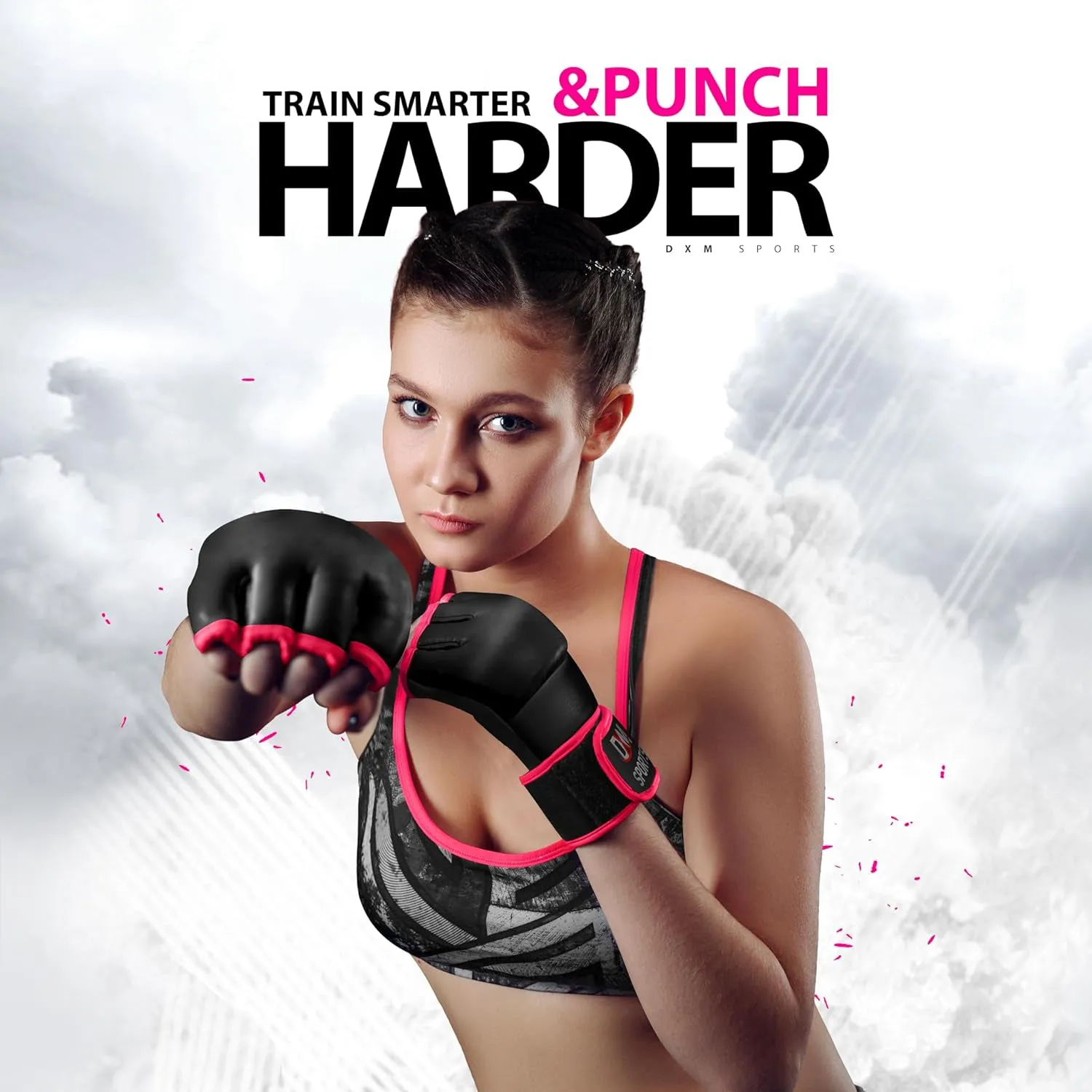 DXM Sports MMA Grappling Gloves Open Palm for Men & Women