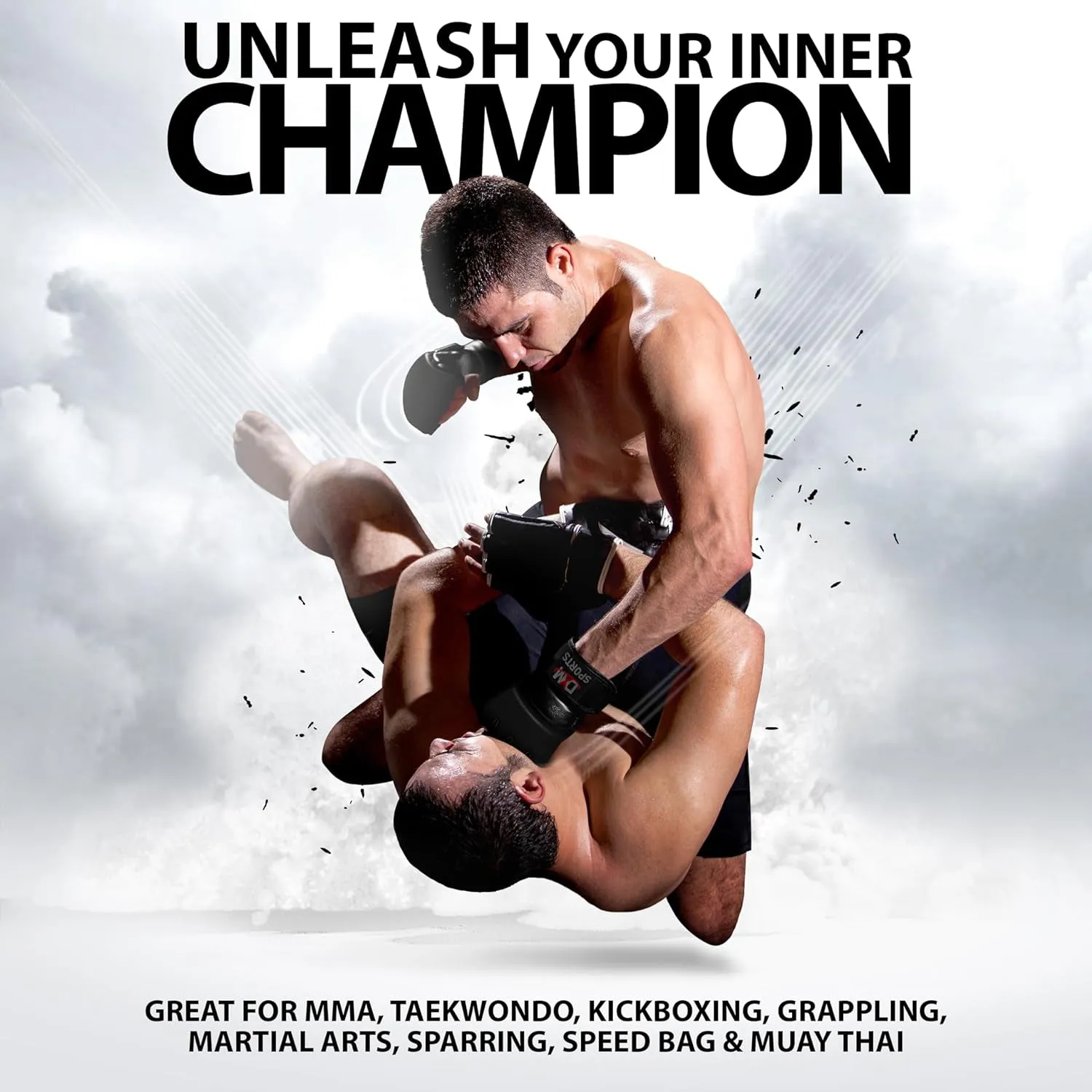 DXM Sports MMA Grappling Gloves Open Palm for Men & Women