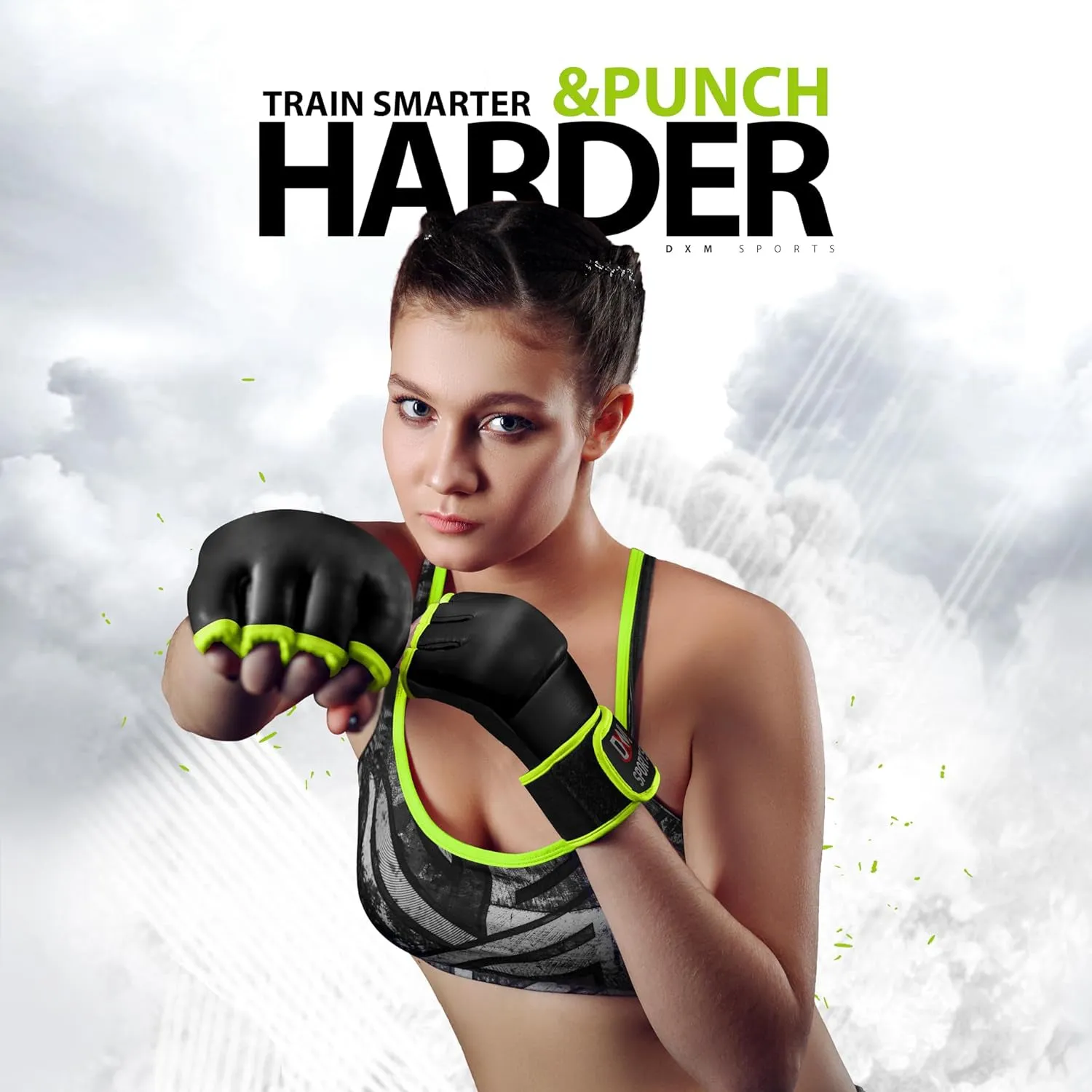 DXM Sports MMA Grappling Gloves Open Palm for Men & Women