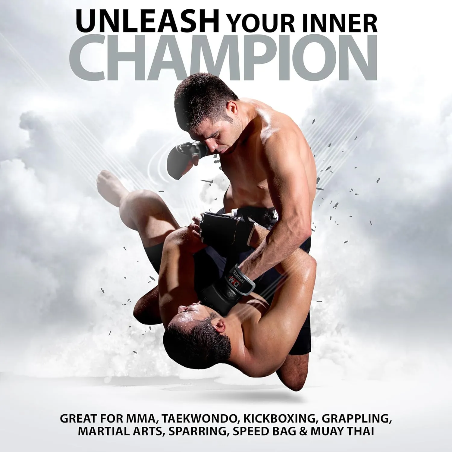 DXM Sports MMA Grappling Gloves Open Palm for Men & Women