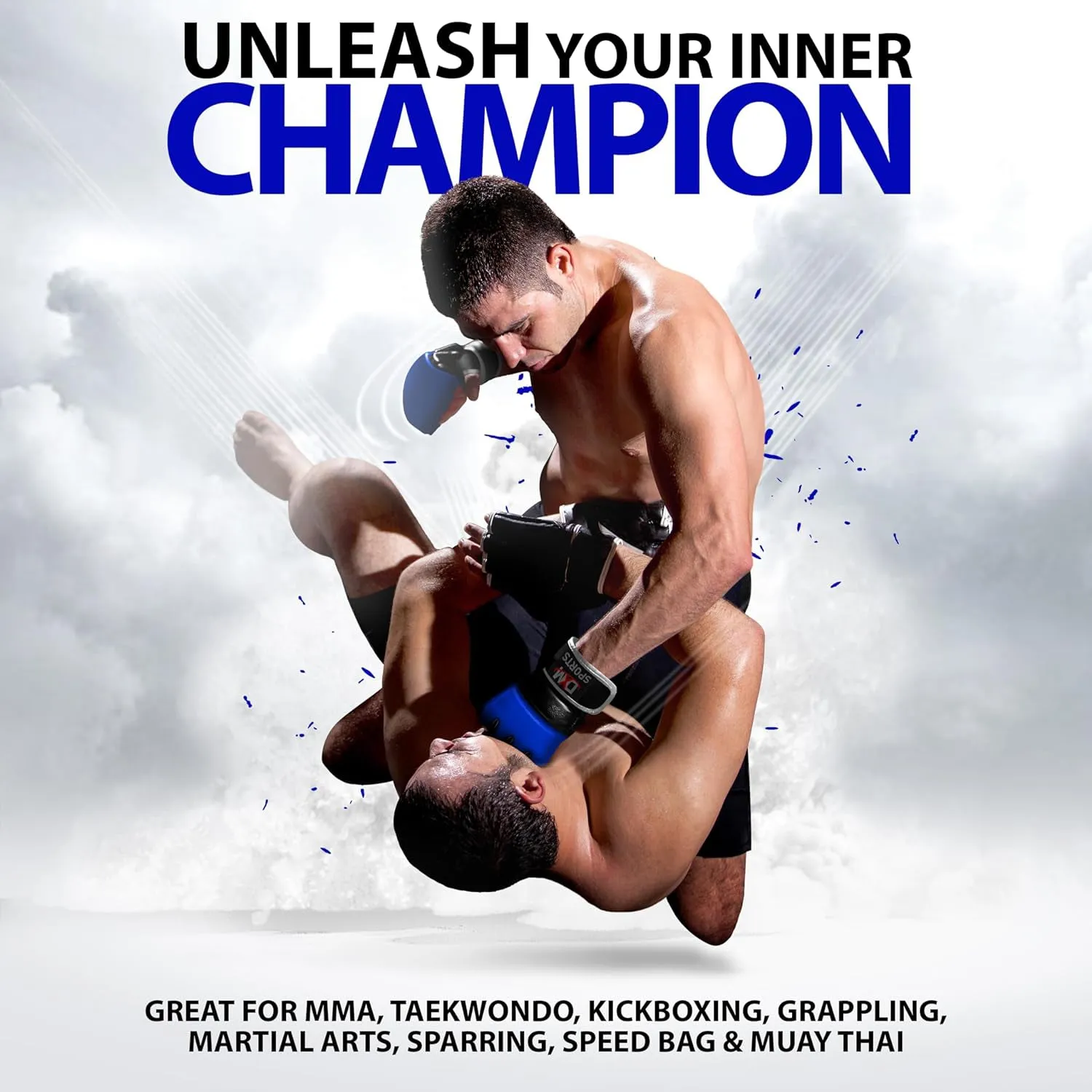 DXM Sports MMA Grappling Gloves Open Palm for Men & Women