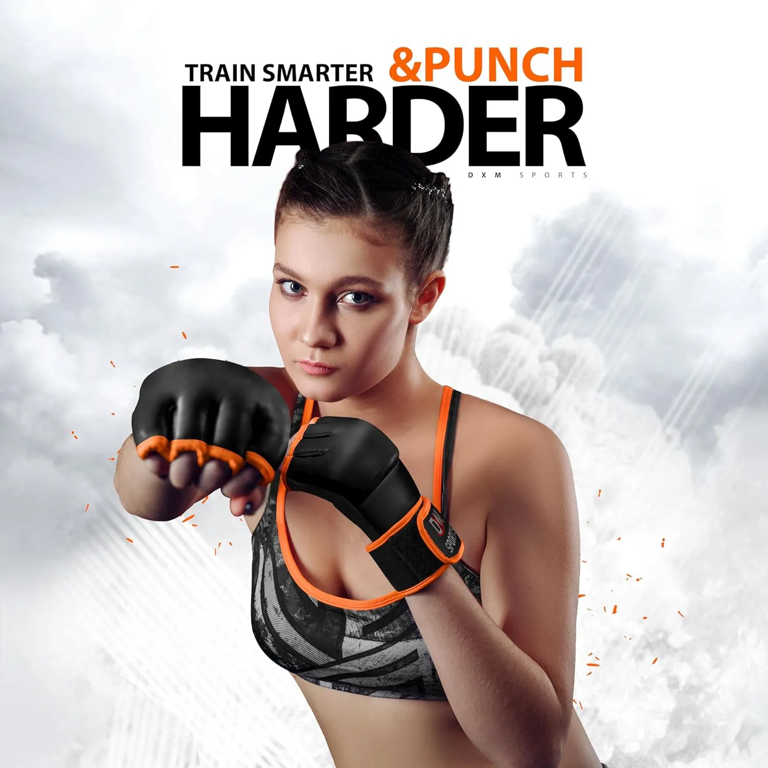 DXM Sports MMA Grappling Gloves Open Palm for Men & Women
