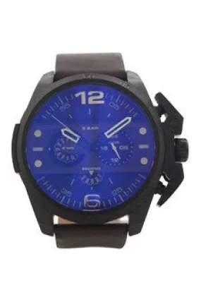 dz4364 chronograph ironside olive leather strap watch by diesel -For Men