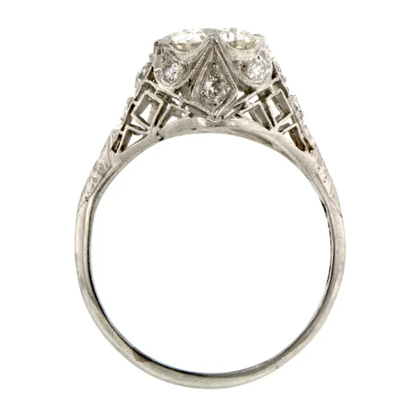Edwardian Filigree Engagement Ring, RBC 1.16ct