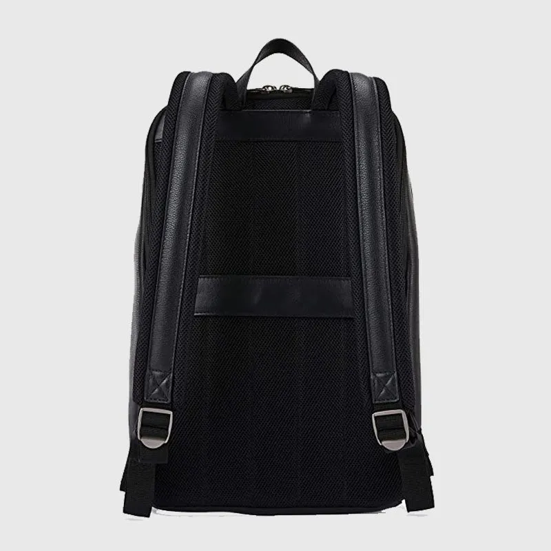 Genuine Best Style Rfx Classic Leather Slim Backpack Black, One Size