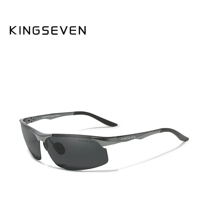 Genuine KINGSEVEN Polarized Men Aluminum Sunglasses Driving Mirror Lens Male Sun Glasses UV400 Eyewear 9126