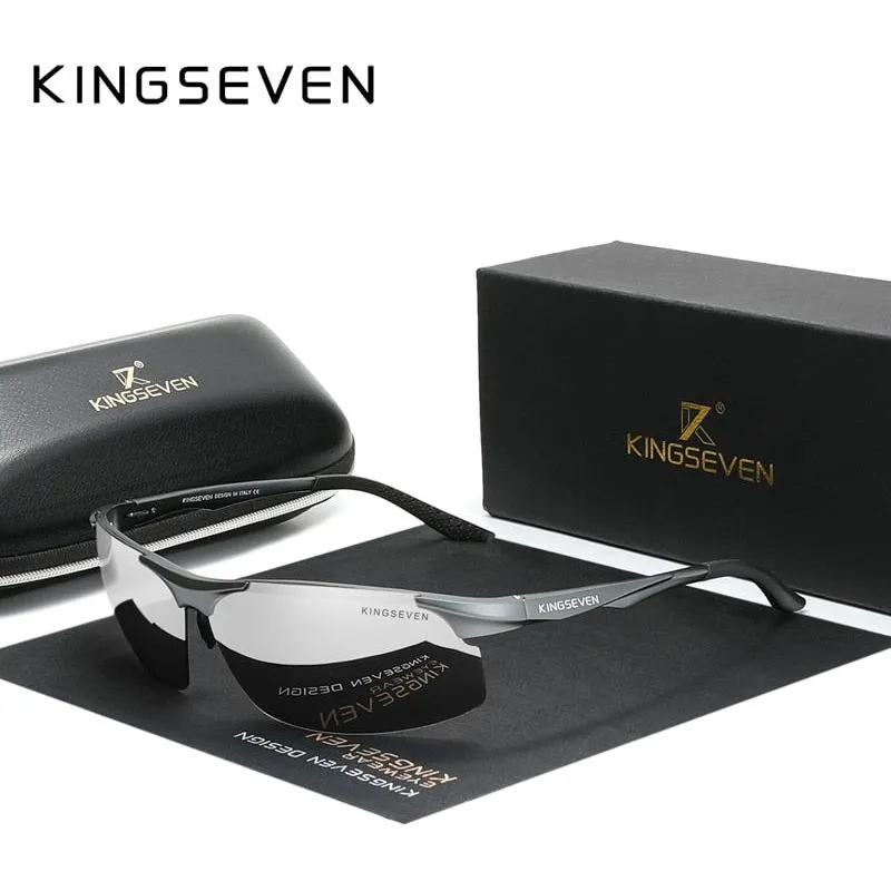 Genuine KINGSEVEN Polarized Men Aluminum Sunglasses Driving Mirror Lens Male Sun Glasses UV400 Eyewear 9126