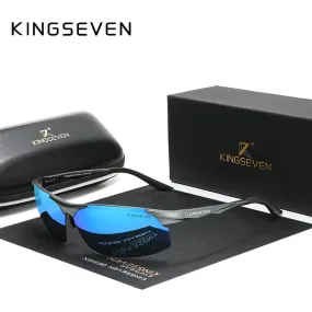 Genuine KINGSEVEN Polarized Men Aluminum Sunglasses Driving Mirror Lens Male Sun Glasses UV400 Eyewear 9126