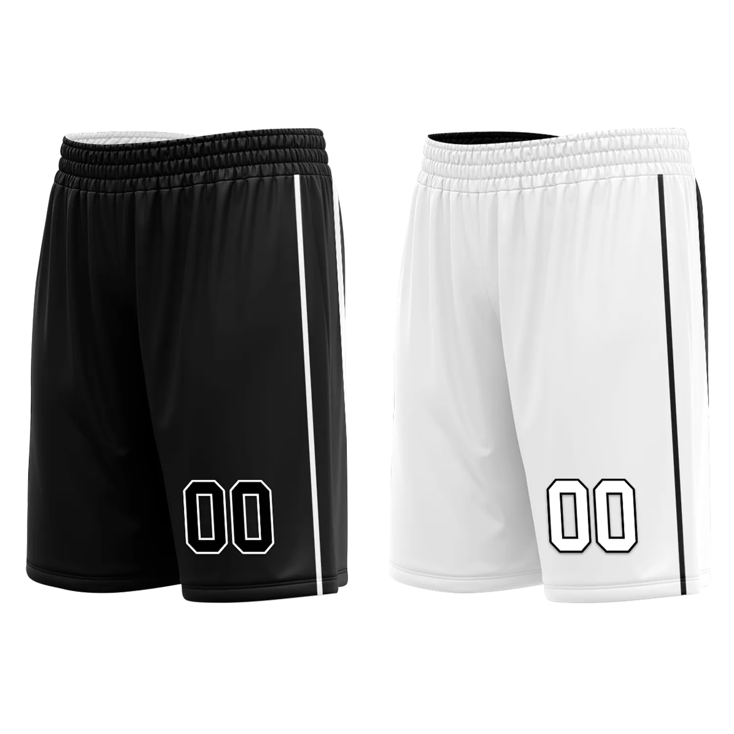 Gift Ideas,Custom Black White Classic Style Reversible Basketball Uniform Personalized BBJR-D017007