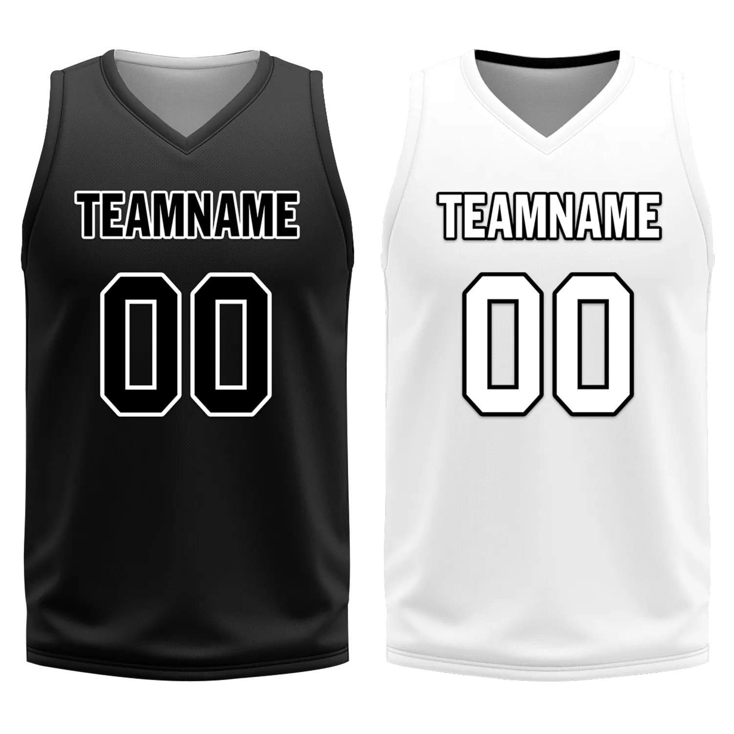 Gift Ideas,Custom Black White Classic Style Reversible Basketball Uniform Personalized BBJR-D017007