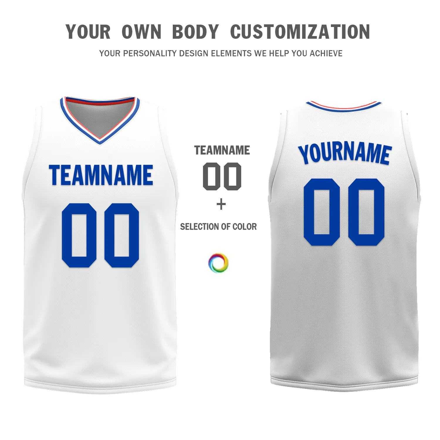 Gift Ideas,Custom Blue White Classic Style Reversible Basketball Uniform Personalized BBJR-D017031