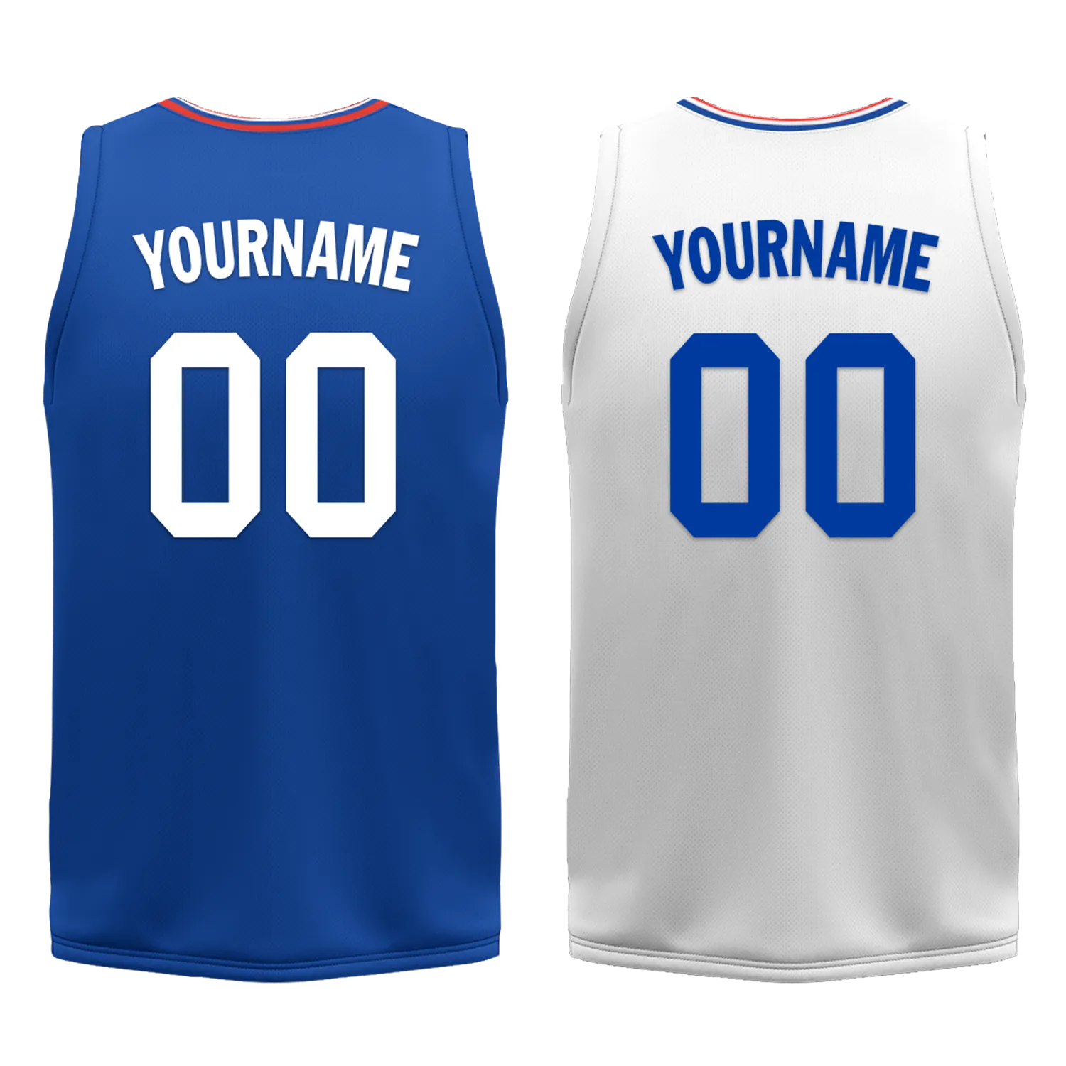 Gift Ideas,Custom Blue White Classic Style Reversible Basketball Uniform Personalized BBJR-D017031