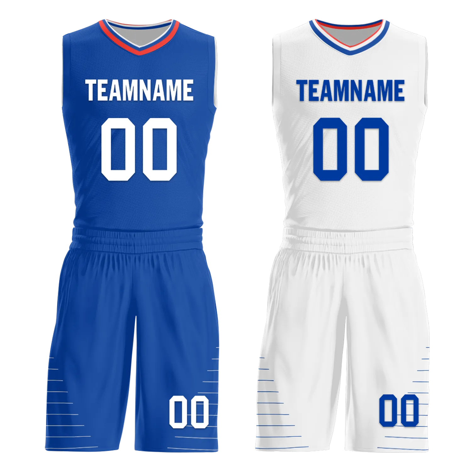 Gift Ideas,Custom Blue White Classic Style Reversible Basketball Uniform Personalized BBJR-D017031