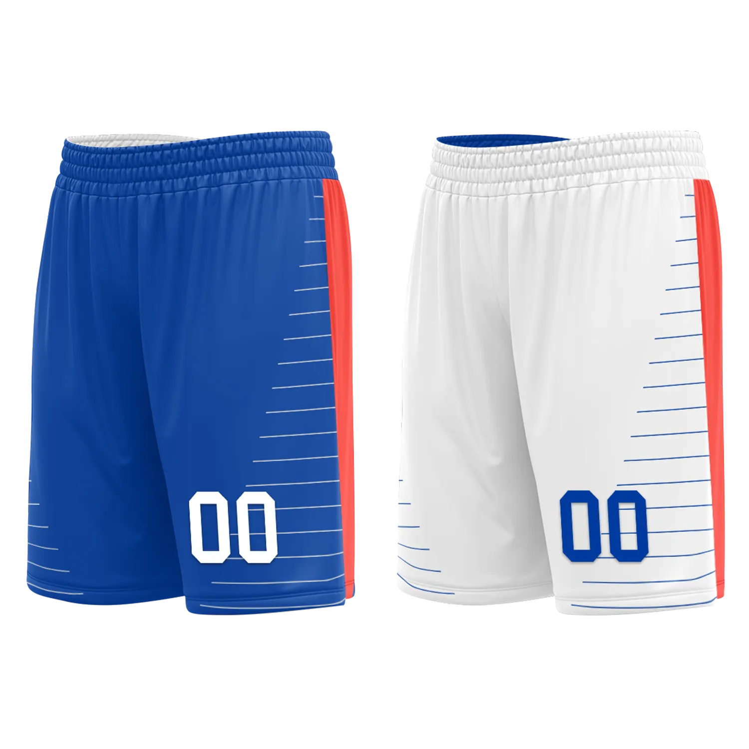 Gift Ideas,Custom Blue White Classic Style Reversible Basketball Uniform Personalized BBJR-D017031