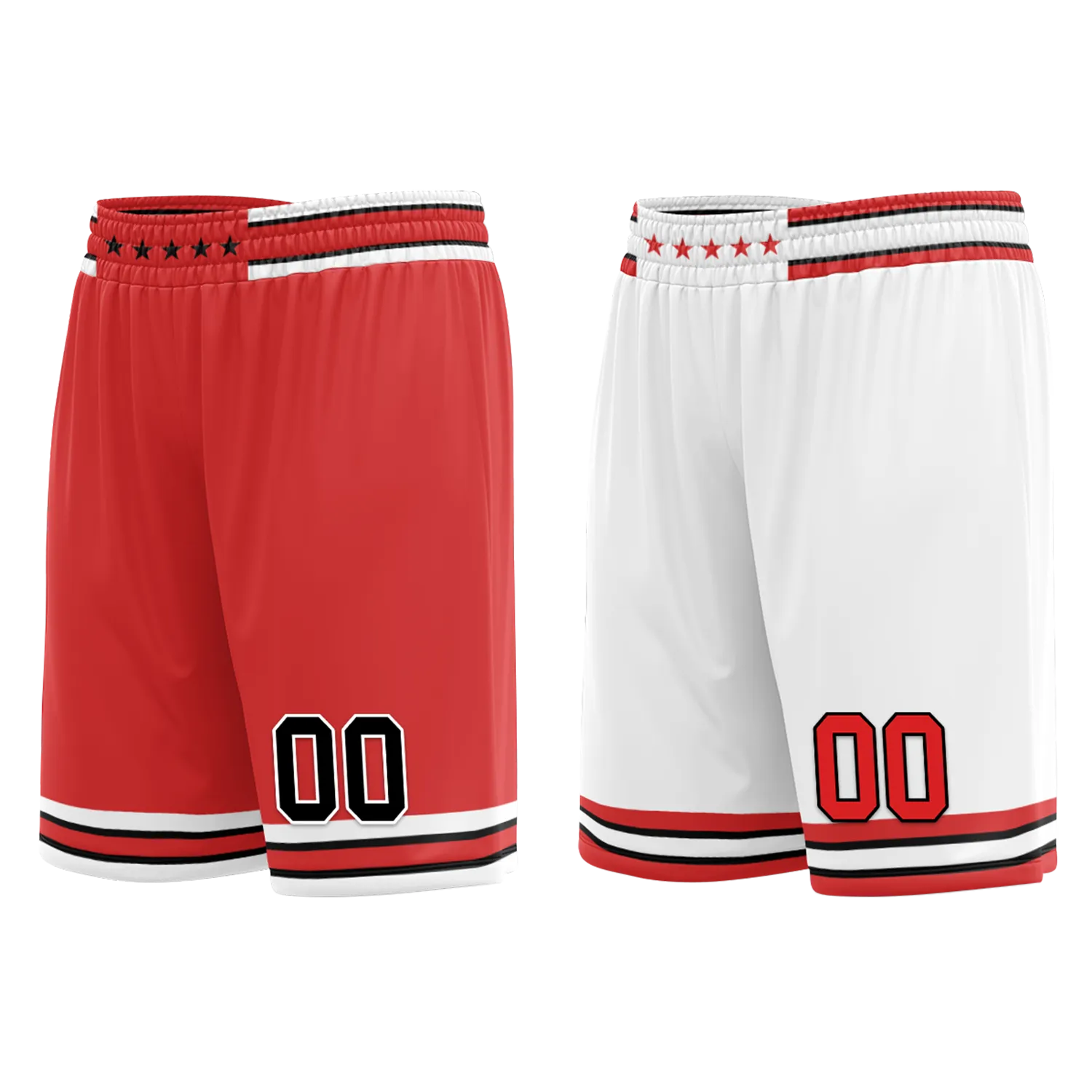 Gift Ideas,Custom Red White Classic Style Reversible Basketball Uniform Personalized BBJR-D017005