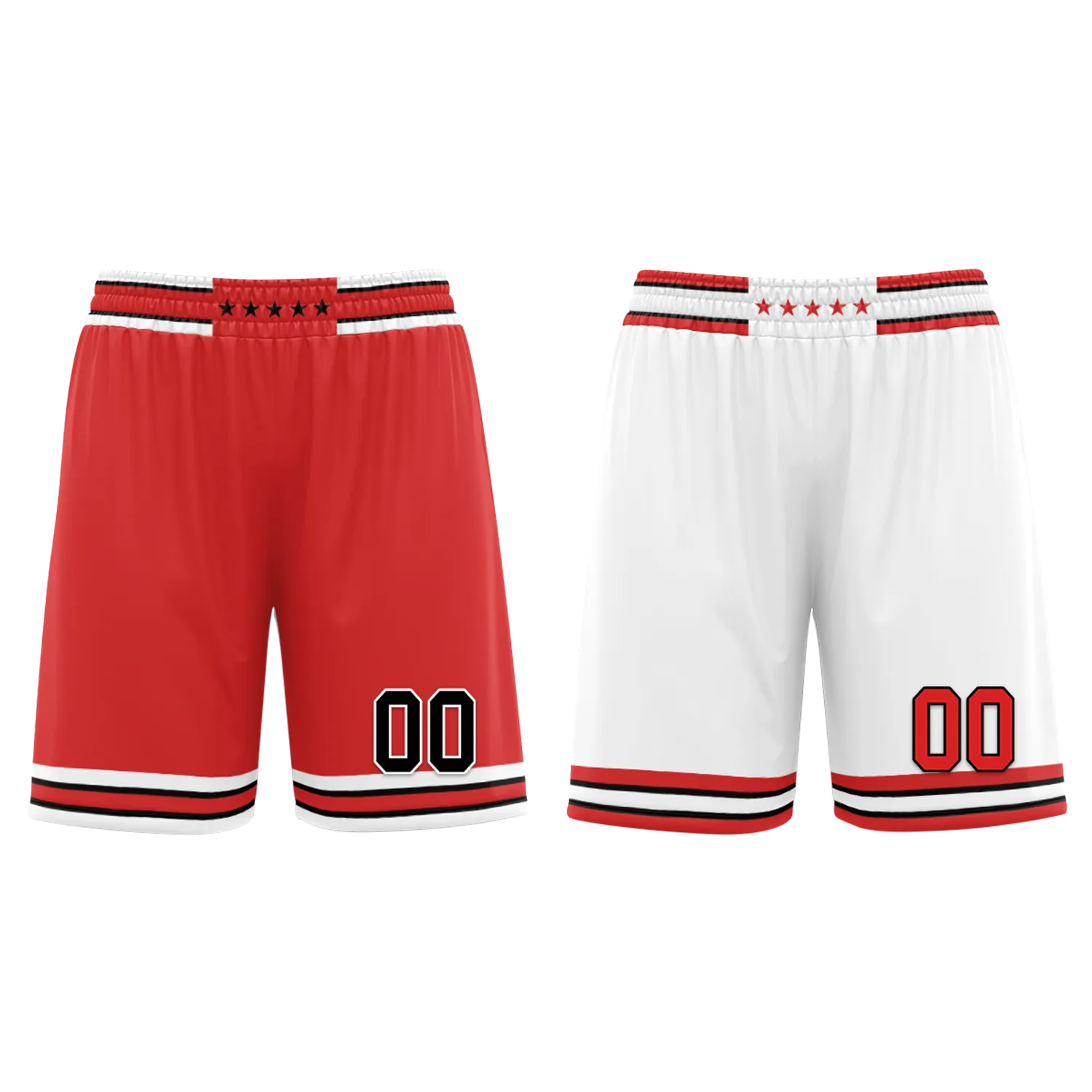 Gift Ideas,Custom Red White Classic Style Reversible Basketball Uniform Personalized BBJR-D017005
