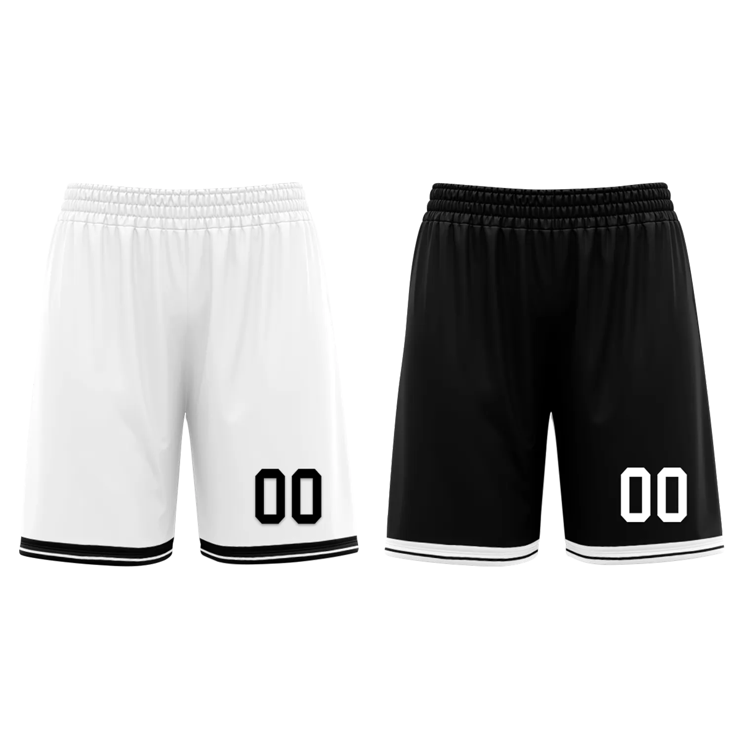Gift Ideas,Custom White Black Classic Style Reversible Basketball Uniform Personalized BBJR-D017008