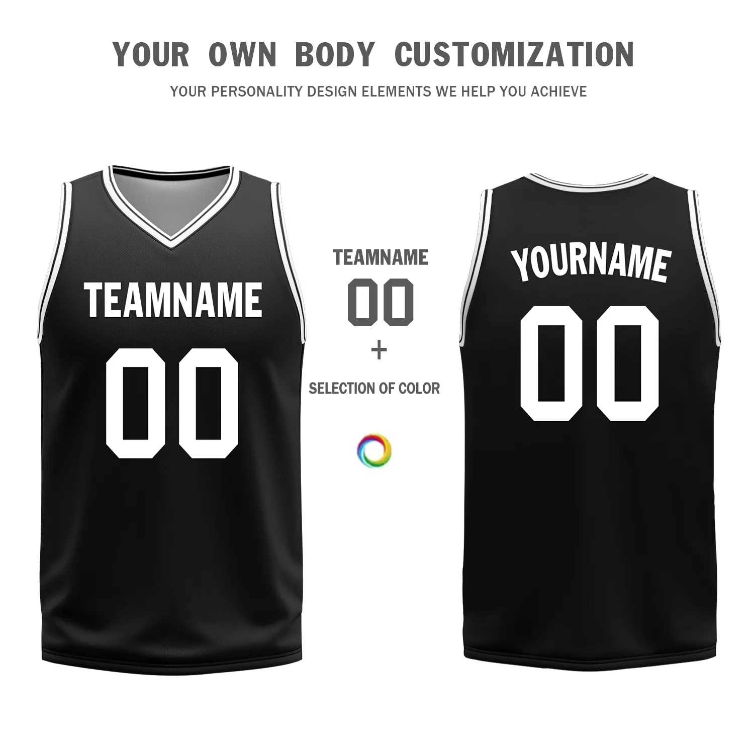 Gift Ideas,Custom White Black Classic Style Reversible Basketball Uniform Personalized BBJR-D017008