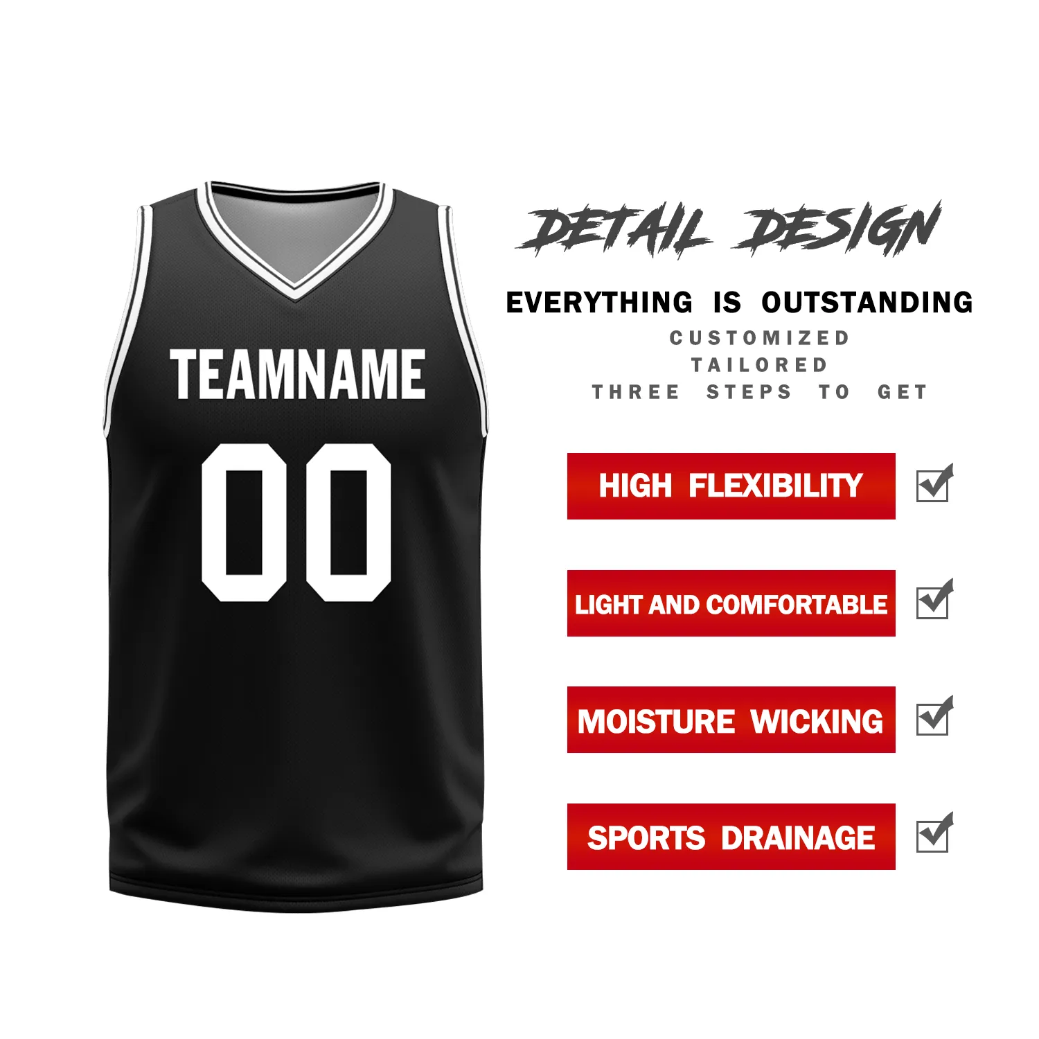 Gift Ideas,Custom White Black Classic Style Reversible Basketball Uniform Personalized BBJR-D017008