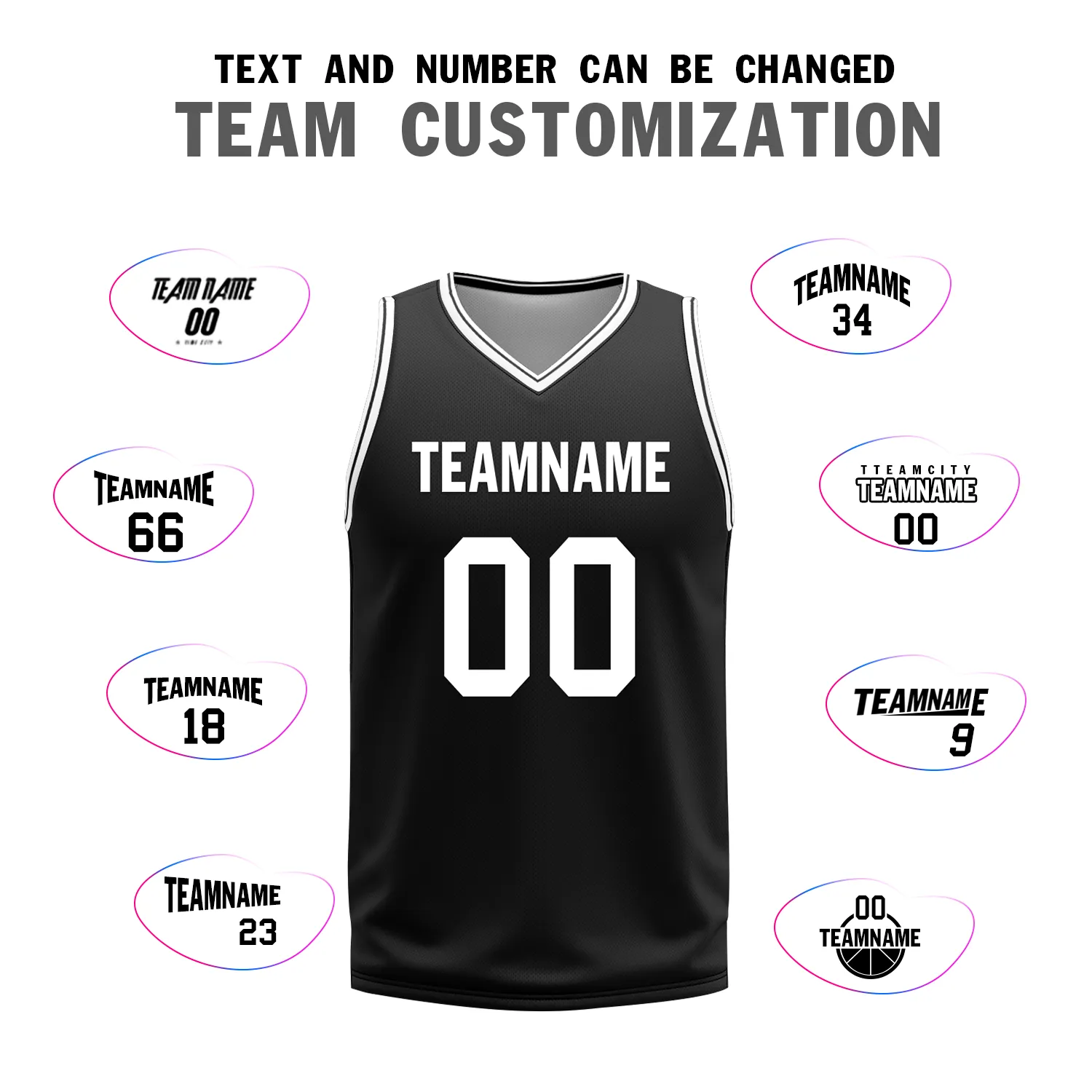 Gift Ideas,Custom White Black Classic Style Reversible Basketball Uniform Personalized BBJR-D017008
