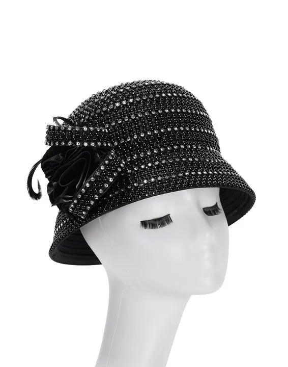 Giovanna Church Hat HR22115-Black