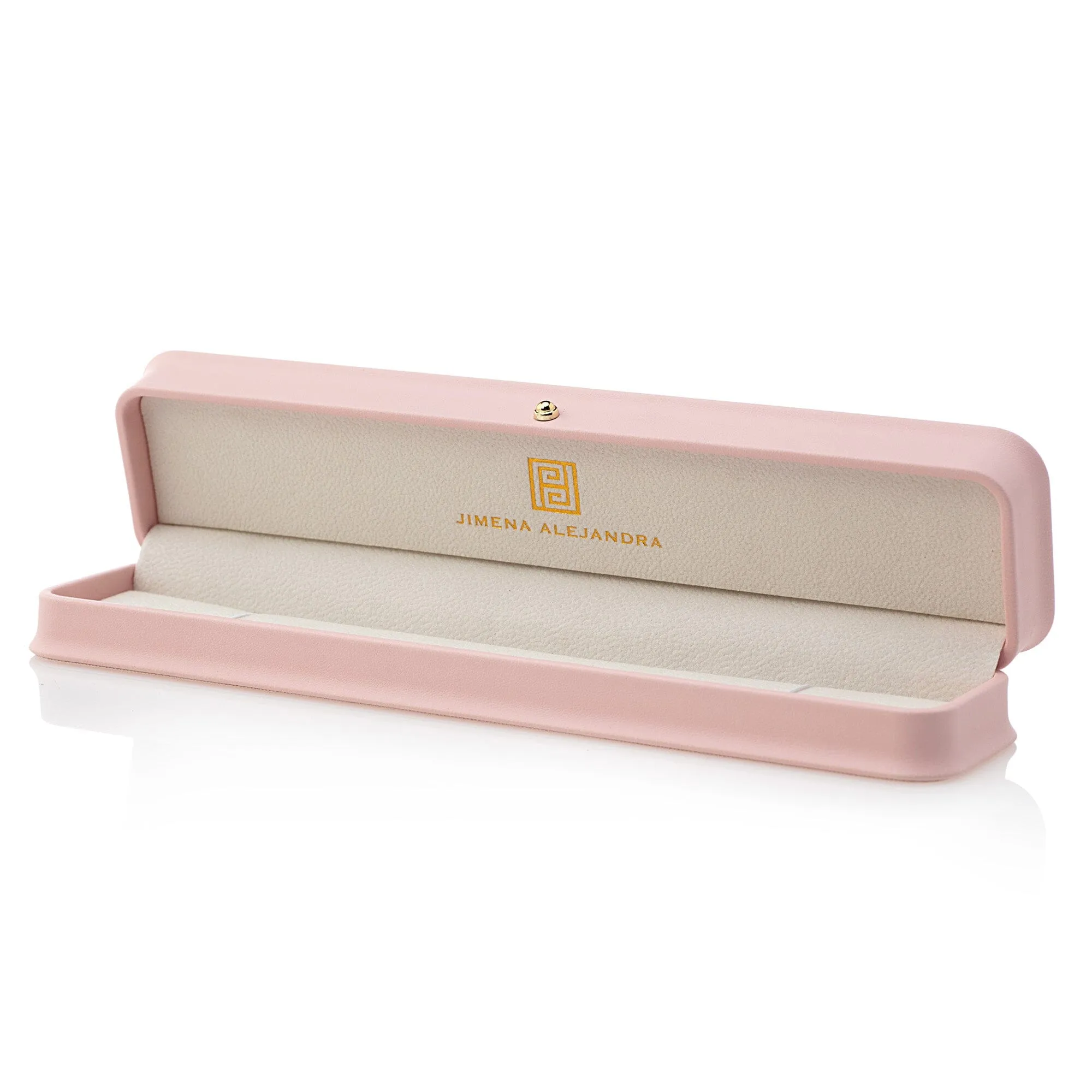 Gold Link Bracelet With Pink Opal: The Aliza