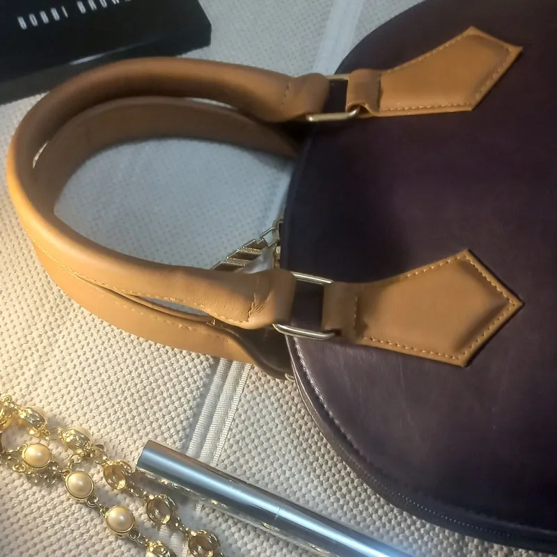Half-Moon Cow Leather Hand Bag