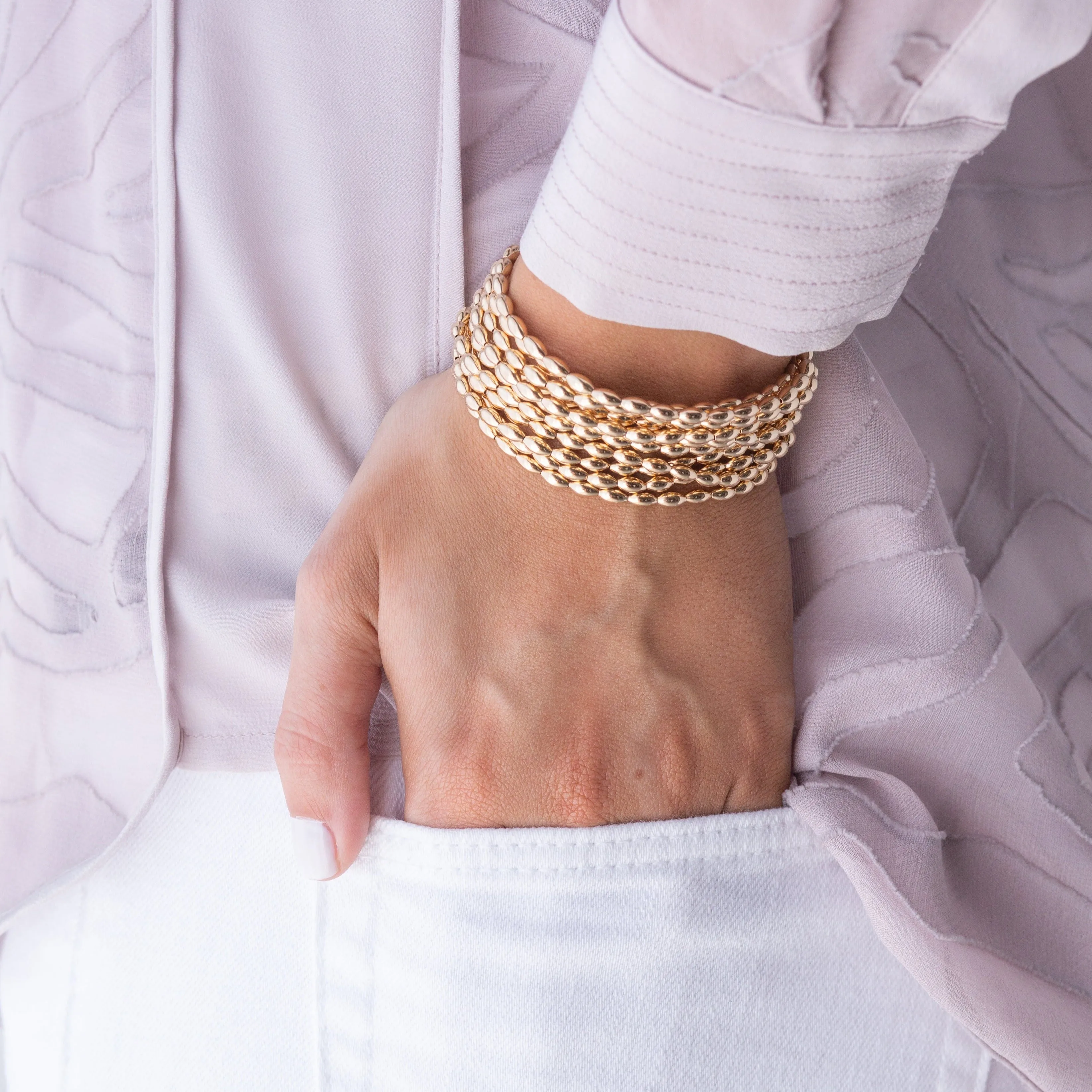Harmony Small Gold Bead Bracelet Bharsmg