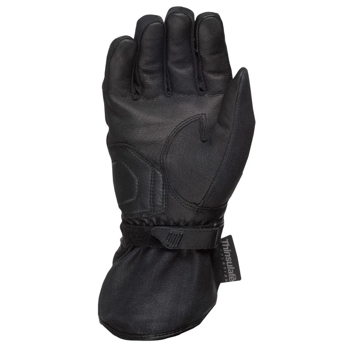 Highway 21 Women's Black Rose Cold Weather Motorcycle Gloves