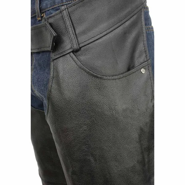 HL12836 Classic Leather Chap Design with Jean Pocket