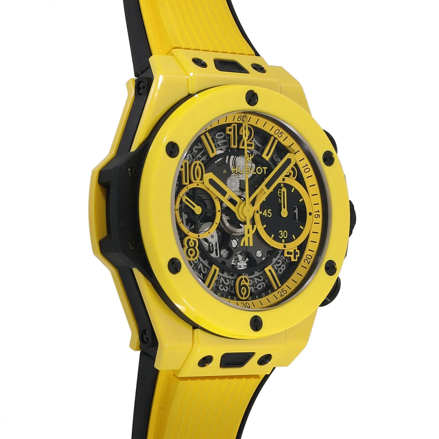 Hublot Big Bang Unico Yellow Magic Chronograph Polished Yellow Ceramic Men's Watch