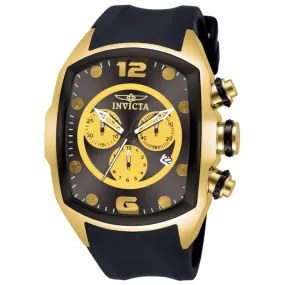 Invicta 10067 Men's Lupah Revolution Gold Tone Black Dial Chronograph Gold Tone Watch