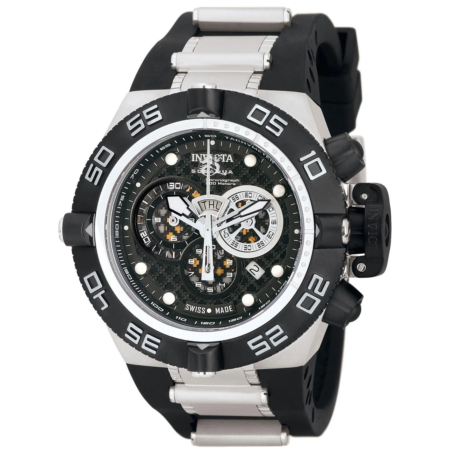 Invicta 6564 Men's Subaqua NOMA Rubber Strap Black Dial Chronograph Watch