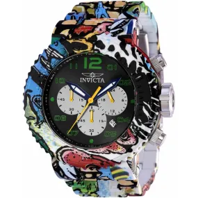 Invicta Men's Chronograph Watch - Pro Diver Black and Silver Dial Bracelet | 36773