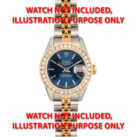 LADIES 2CT CHANNEL SET 18KY DIAMOND BEZEL FOR ROLEX DATE, DATEJUST SUPERIOR