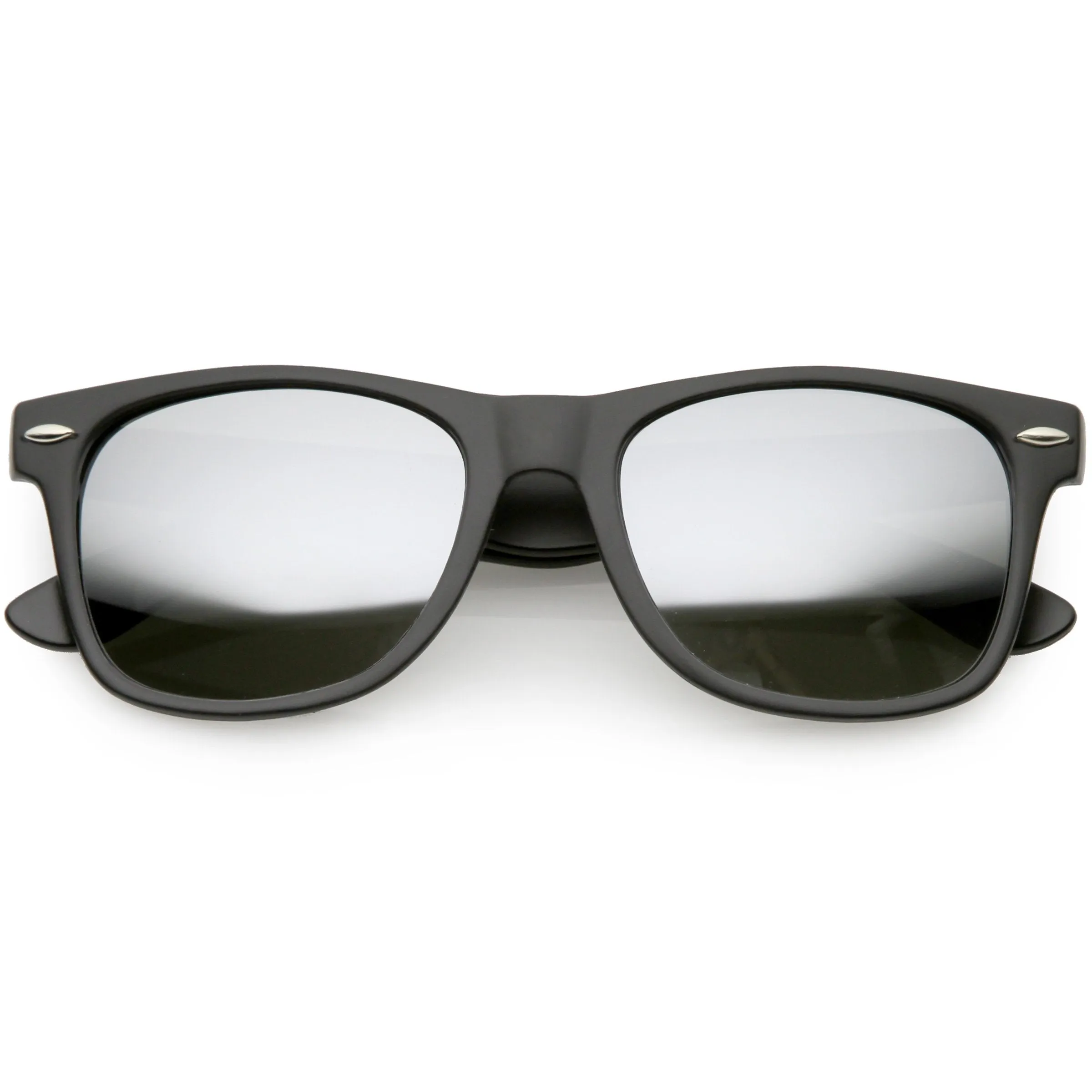 Large Classic Horned Rim Mirrored Lens Sunglasses C769