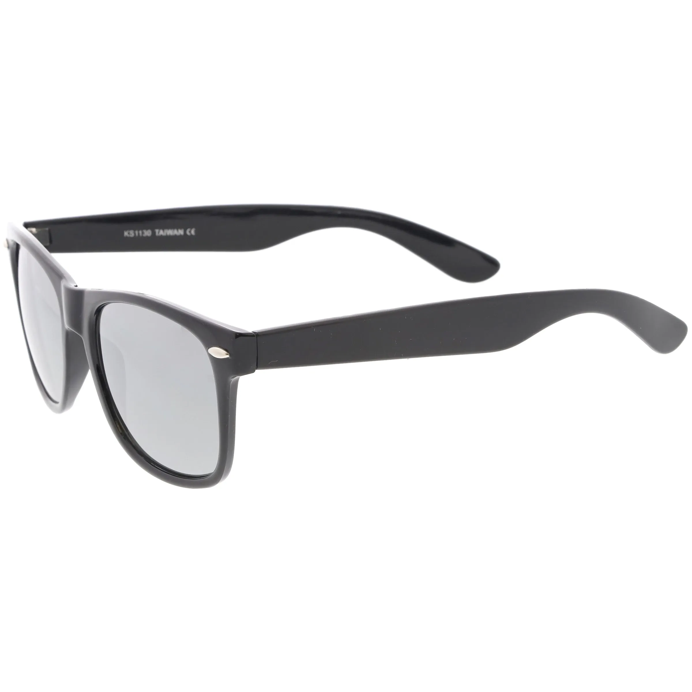 Large Classic Horned Rim Mirrored Lens Sunglasses C769