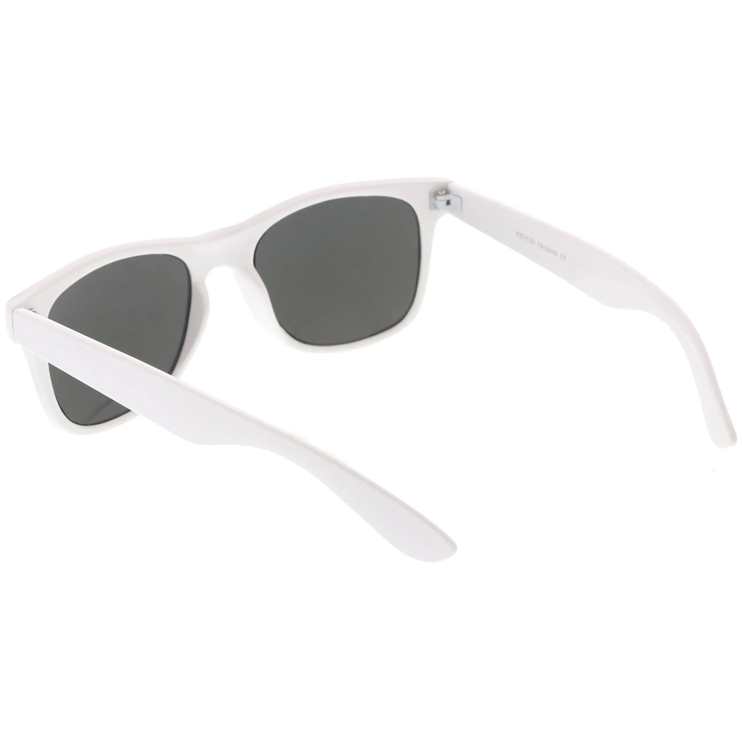 Large Classic Horned Rim Mirrored Lens Sunglasses C769
