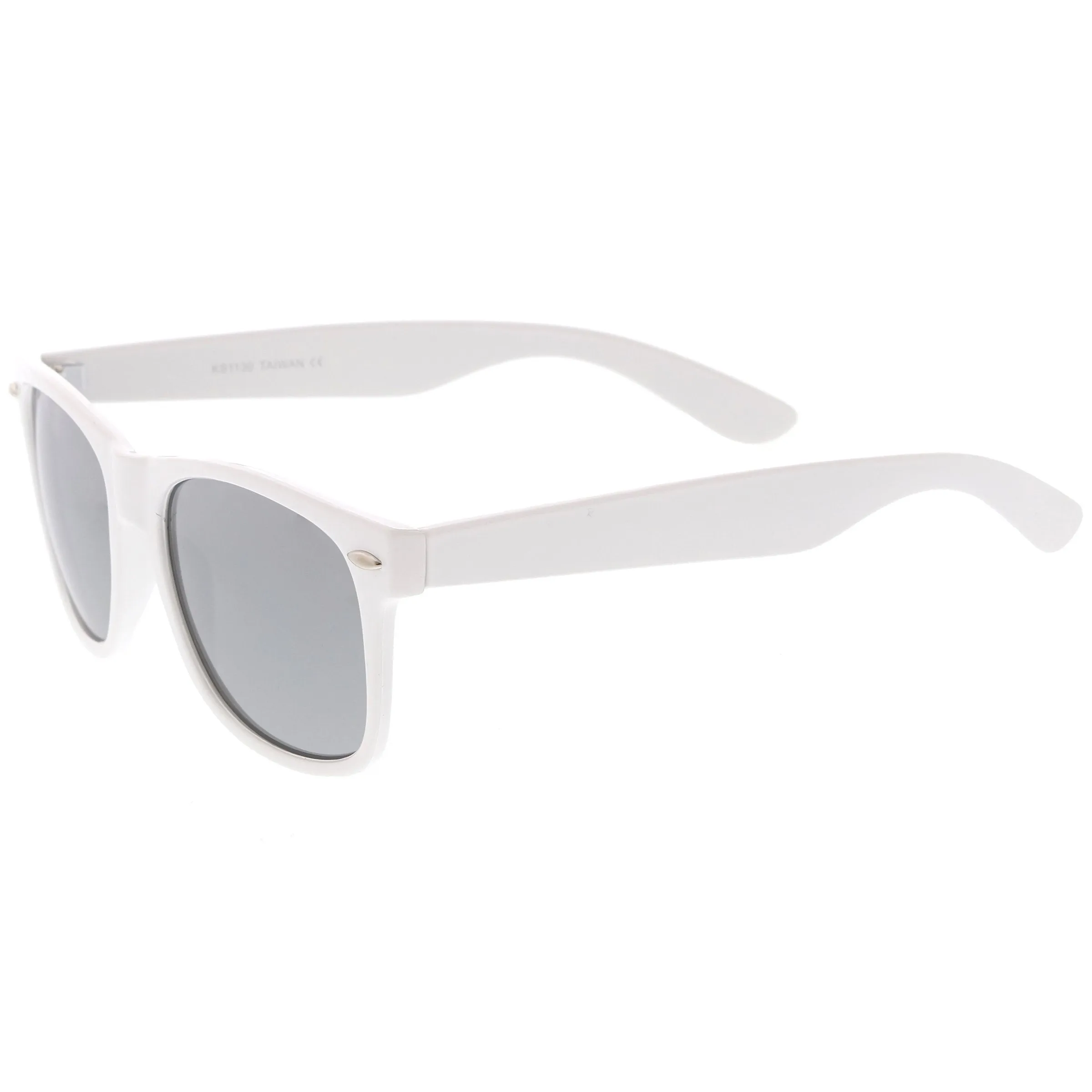 Large Classic Horned Rim Mirrored Lens Sunglasses C769