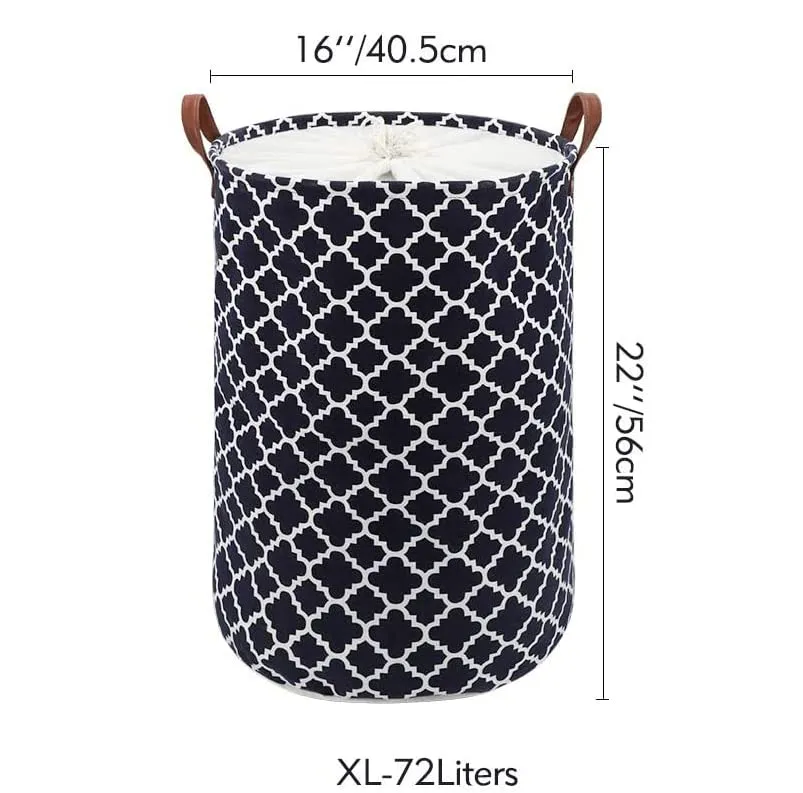 Laundry Basket with Handle-Black Diamond