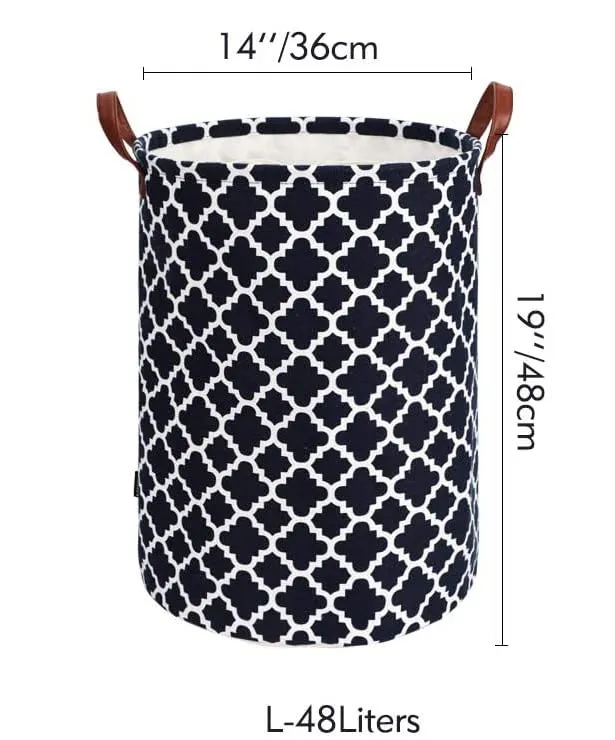 Laundry Basket with Handle-Black Diamond