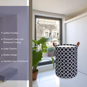 Laundry Basket with Handle-Black Diamond